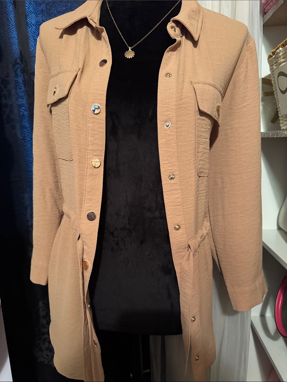 Cato Beige Utility Shirt Jacket
